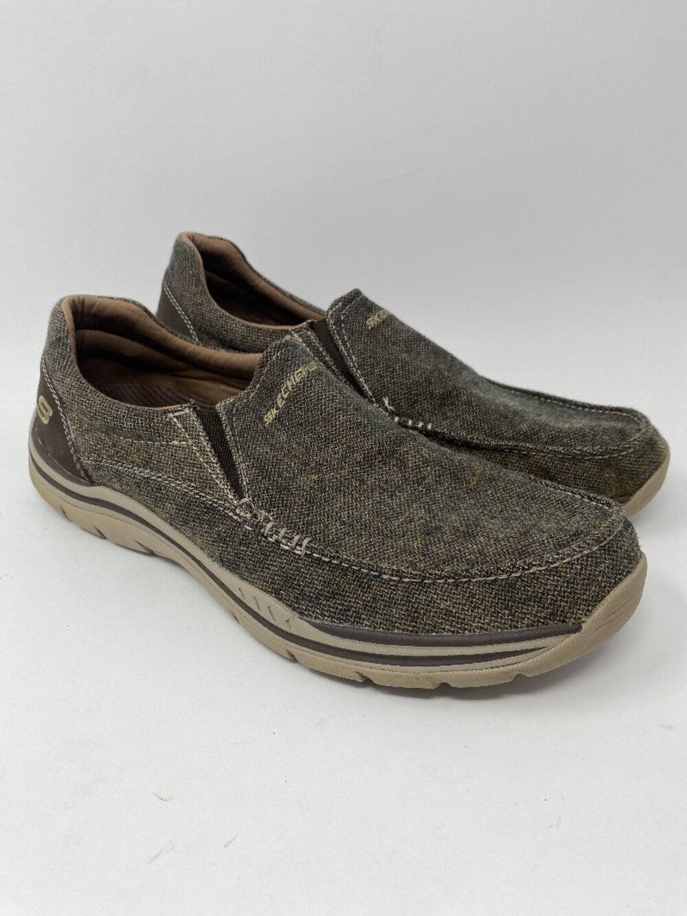 Skechers Expected Avillo Loafers Shoes Mens 11 Brown Slip On 64109